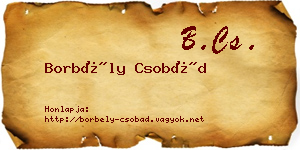 Borbély Csobád névjegykártya